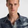 Hemd in Oversize-Passform aus Denim mit Jacquard-Muster
