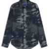 Hemd in Oversize-Passform aus Denim mit Jacquard-Muster