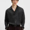 Hemd in Oversize-Passform aus glänzendem Twill Hemd in Oversize-Passform aus glänzendem Twill