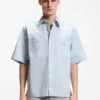 Hemd in Oversize-Passform aus Slub-Baumwolle mit aufgesetzten Taschen