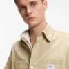Hemd in Oversize-Passform aus Slub-Baumwolle mit aufgesetzten Taschen