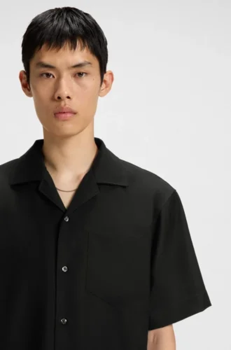 Hemd in Oversize-Passform aus Twill aus Wollmischung