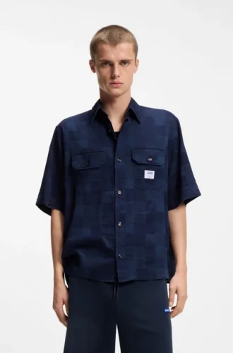 Hemd in Oversize-Passform mit Karomuster