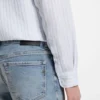 Hemd in Regular-Fit aus gestreiftem Leinen