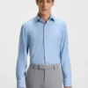 Hemd in Regular-Fit aus strukturiertem Stretch-Jersey Hemd in Regular-Fit aus strukturiertem Stretch-Jersey