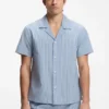 Hemd in Regular-Fit aus weichem Seersucker