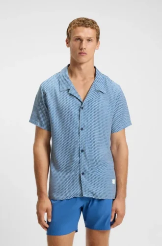 Hemd in Regular-Fit mit Allover-Print