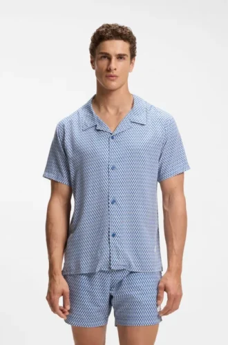 Hemd in Regular-Fit mit Allover-Print
