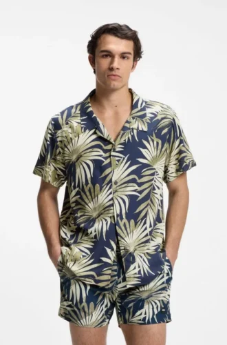 Hemd in Regular-Fit mit Allover-Print