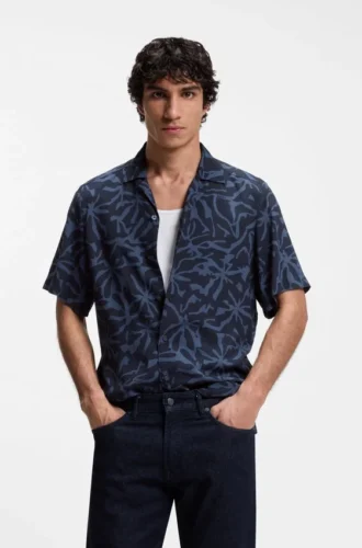 Hemd in Regular-Fit mit großflächigem Print