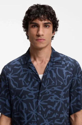 Hemd in Regular-Fit mit großflächigem Print
