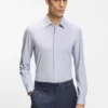 Hemd in Slim-Fit-Passform aus italienischem Performance-Stretch-Jersey Hemd in Slim-Fit-Passform aus italienischem Performance-Stretch-Jersey