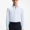Hemd in Slim-Fit-Passform aus italienischem Performance-Stretch-Jersey Hemd in Slim-Fit-Passform aus italienischem Performance-Stretch-Jersey