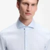 Hemd in Slim-Fit-Passform aus strukturiertem Baumwollmischgewebe