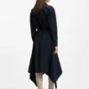 Hemd-Kleid aus Baumwollpopeline mit Gürtel