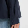 Hemd mit Logo-Etikett aus Baumwolltwill