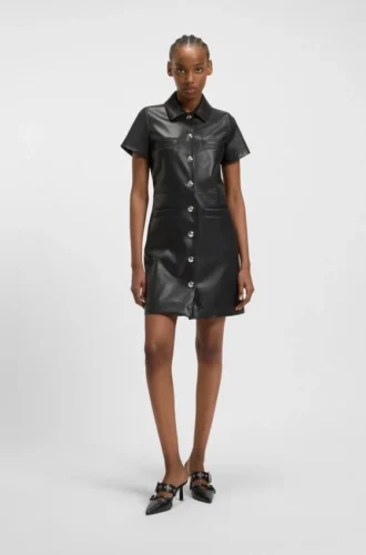 Hemdkleid aus Kunstleder