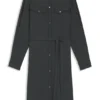 Hemdkleid aus sandgewaschenem Stoff