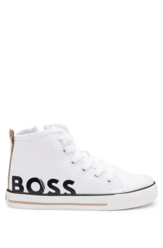 High-Top-Sneaker für Kinder aus Canvas mit Logo-Print