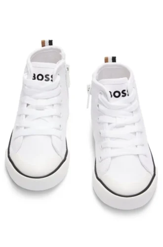 High-Top-Sneaker für Kinder aus Canvas mit Logo-Print