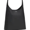 Hobo-Tasche aus Leder mit Logo-Schriftzug
