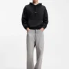 Hoodie aus Baumwoll-Frottee mit blauem Logo-Label
