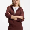 Hoodie aus Baumwoll-Frottee mit Reißverschluss und gestapelter Logo-Stickerei
