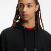 Hoodie aus Baumwollfrottee mit grafischem Print und gesticktem Logo