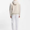 Hoodie aus Baumwollfrottee mit Reißverschluss und charakteristischen Streifenbesätzen