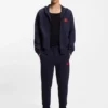 Hoodie aus Baumwollfrottee mit Reißverschluss und Logo-Etikett