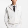 Hoodie aus Baumwollfrottee mit Reißverschluss und Logo-Print Hoodie aus Baumwollfrottee mit Reißverschluss und Logo-Print