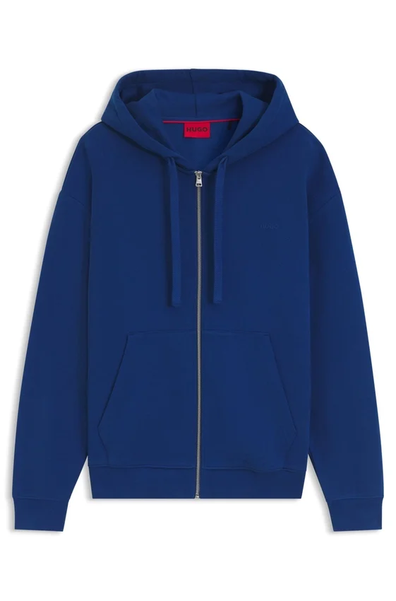 Hoodie aus Baumwollfrottee mit Reißverschluss und Logo-Print Hoodie aus Baumwollfrottee mit Reißverschluss und Logo-Print