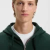 Hoodie aus Baumwollfrottee mit Reißverschluss und Logo-Print Hoodie aus Baumwollfrottee mit Reißverschluss und Logo-Print