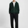Hoodie aus Baumwollfrottee mit Reißverschluss und Logo-Print Hoodie aus Baumwollfrottee mit Reißverschluss und Logo-Print