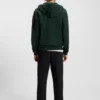 Hoodie aus Baumwollfrottee mit Reißverschluss und Logo-Print Hoodie aus Baumwollfrottee mit Reißverschluss und Logo-Print