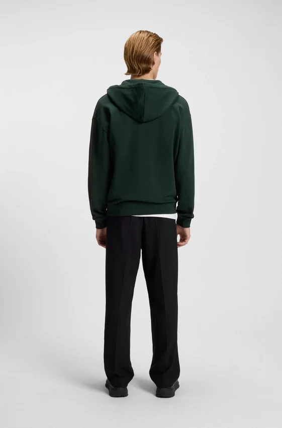 Hoodie aus Baumwollfrottee mit Reißverschluss und Logo-Print Hoodie aus Baumwollfrottee mit Reißverschluss und Logo-Print