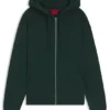 Hoodie aus Baumwollfrottee mit Reißverschluss und Logo-Print Hoodie aus Baumwollfrottee mit Reißverschluss und Logo-Print