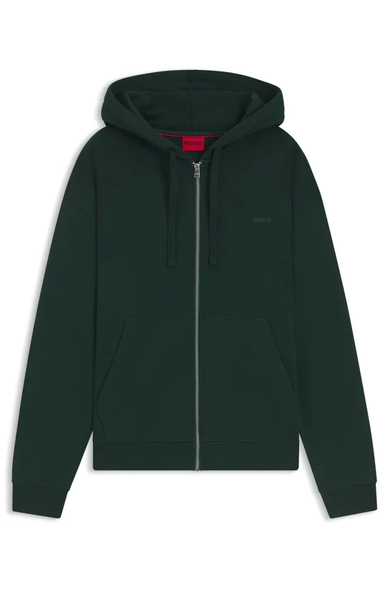 Hoodie aus Baumwollfrottee mit Reißverschluss und Logo-Print Hoodie aus Baumwollfrottee mit Reißverschluss und Logo-Print