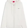 Hoodie aus Baumwollfrottee mit Reißverschluss und Logo-Print Hoodie aus Baumwollfrottee mit Reißverschluss und Logo-Print
