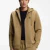 Hoodie aus Baumwollmischung mit Reißverschluss und Double-B-Monogramm