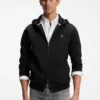 Hoodie aus Baumwollmischung mit Reißverschluss und Double-B-Monogramm