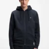 Hoodie aus Baumwollmischung mit Reißverschluss und Double-B-Monogramm Hoodie aus Baumwollmischung mit Reißverschluss und Double-B-Monogramm