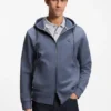 Hoodie aus Baumwollmischung mit Reißverschluss und Double-B-Monogramm Hoodie aus Baumwollmischung mit Reißverschluss und Double-B-Monogramm