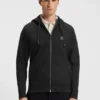 Hoodie aus Baumwollmischung mit Reißverschluss und Double-B-Monogramm Hoodie aus Baumwollmischung mit Reißverschluss und Double-B-Monogramm