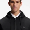 Hoodie aus Baumwollmischung mit Reißverschluss und Double-B-Monogramm