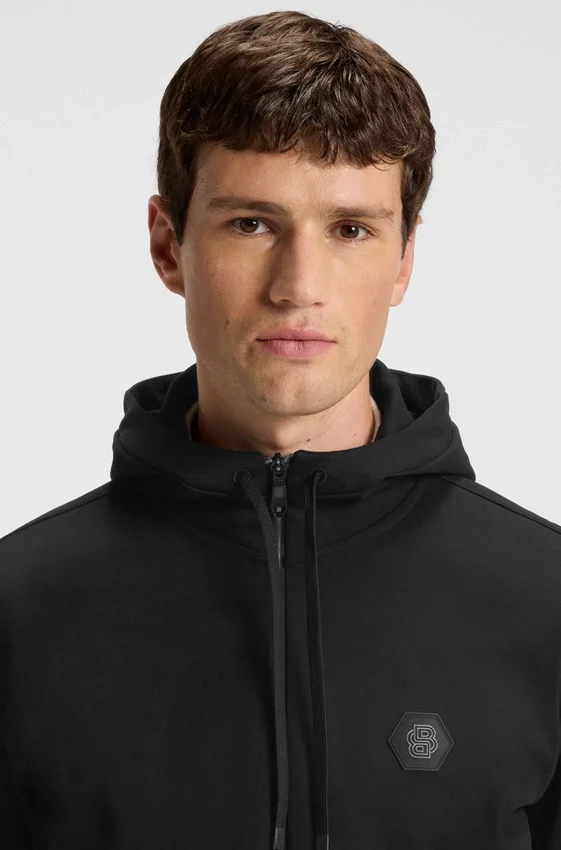 Hoodie aus Baumwollmischung mit Reißverschluss und Double-B-Monogramm Hoodie aus Baumwollmischung mit Reißverschluss und Double-B-Monogramm