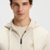 Hoodie aus Baumwollmischung mit Reißverschluss und Double-B-Monogramm Hoodie aus Baumwollmischung mit Reißverschluss und Double-B-Monogramm
