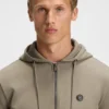 Hoodie aus Baumwollmischung mit Reißverschluss und Double-B-Monogramm Hoodie aus Baumwollmischung mit Reißverschluss und Double-B-Monogramm