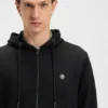 Hoodie aus Baumwollmischung mit Reißverschluss und Double-B-Monogramm Hoodie aus Baumwollmischung mit Reißverschluss und Double-B-Monogramm