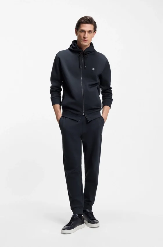 Hoodie aus Baumwollmischung mit Reißverschluss und Double-B-Monogramm Hoodie aus Baumwollmischung mit Reißverschluss und Double-B-Monogramm
